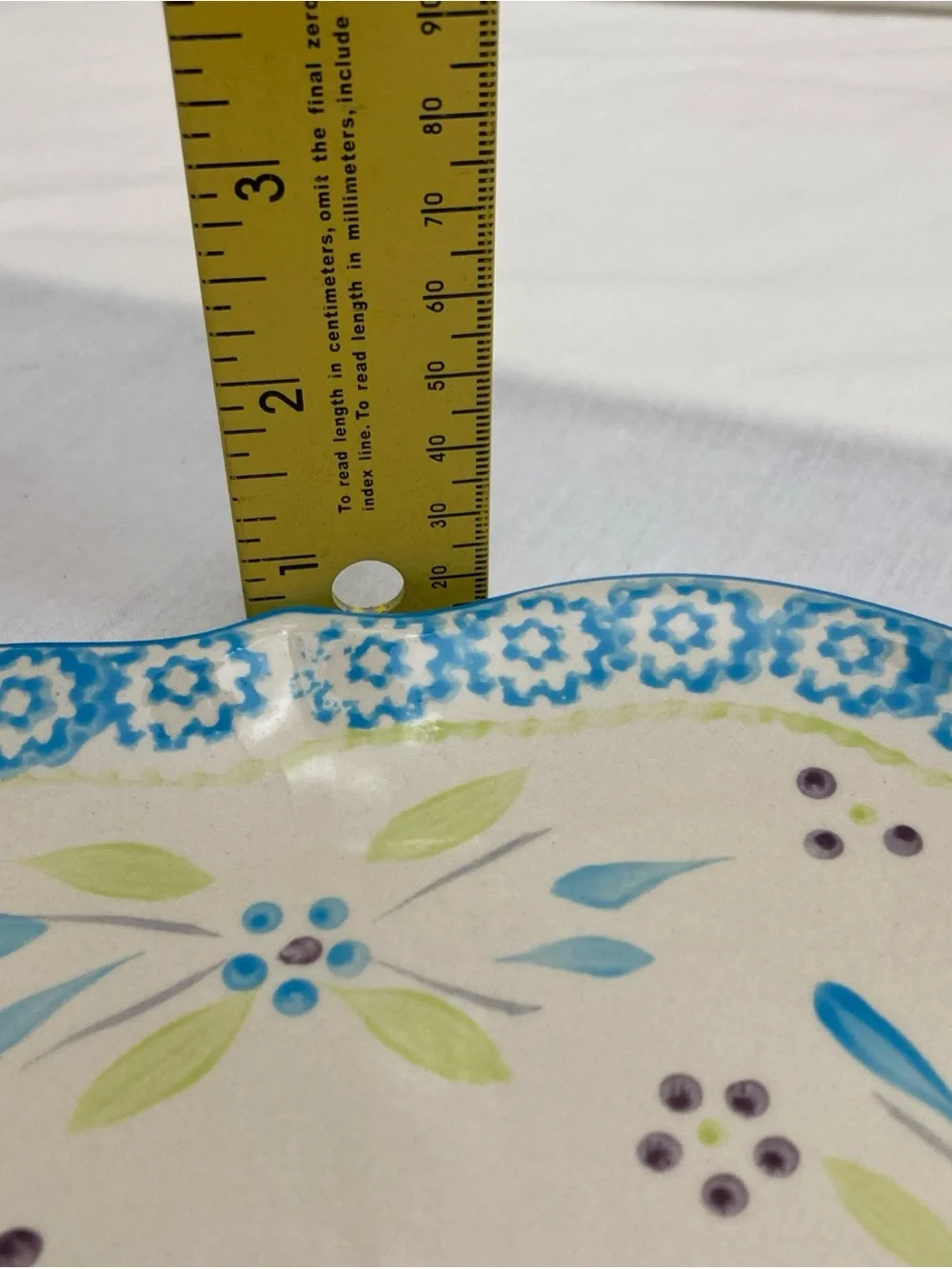 Temp-Tations Blue, Green & Purple Floral Ceramic Dinner Plate